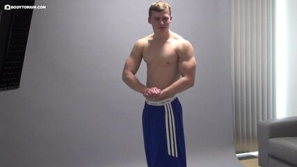 Teen Muscle Poses Outdoors