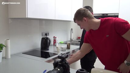 Teen Hunk Flexes Outdoors