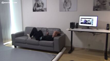 Teen Muscle Poses Outdoors